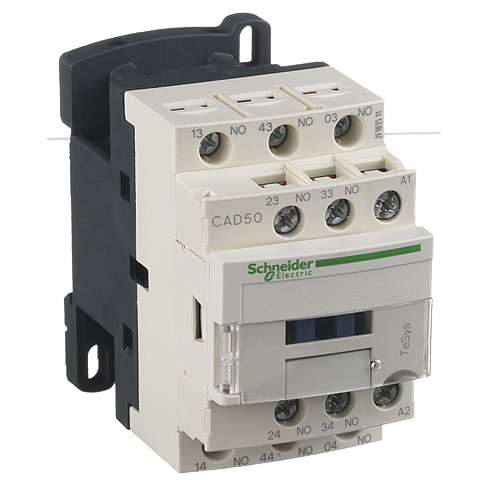 Kontaktorrelä, Schneider/Telemec., CAD50P7, 230VAC, 5NO