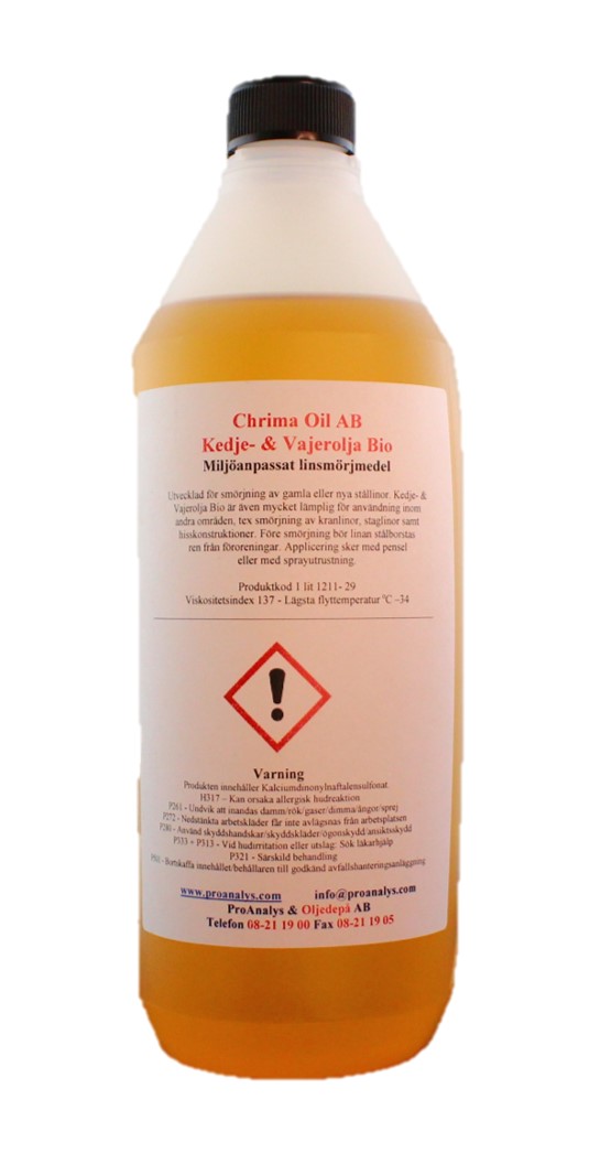 Kedje- & Vajerolja, 1 liter