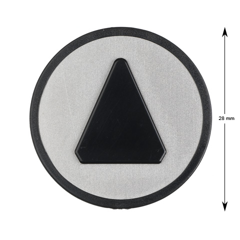 Tryckbricka för KONE KSS, grå, pil upp