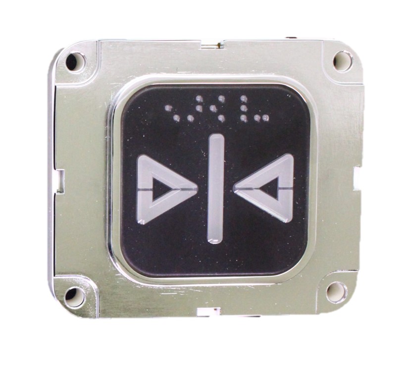 Knapp, Dewhurst US96 Jumbo, vit LED, svart ''dörrstäng''