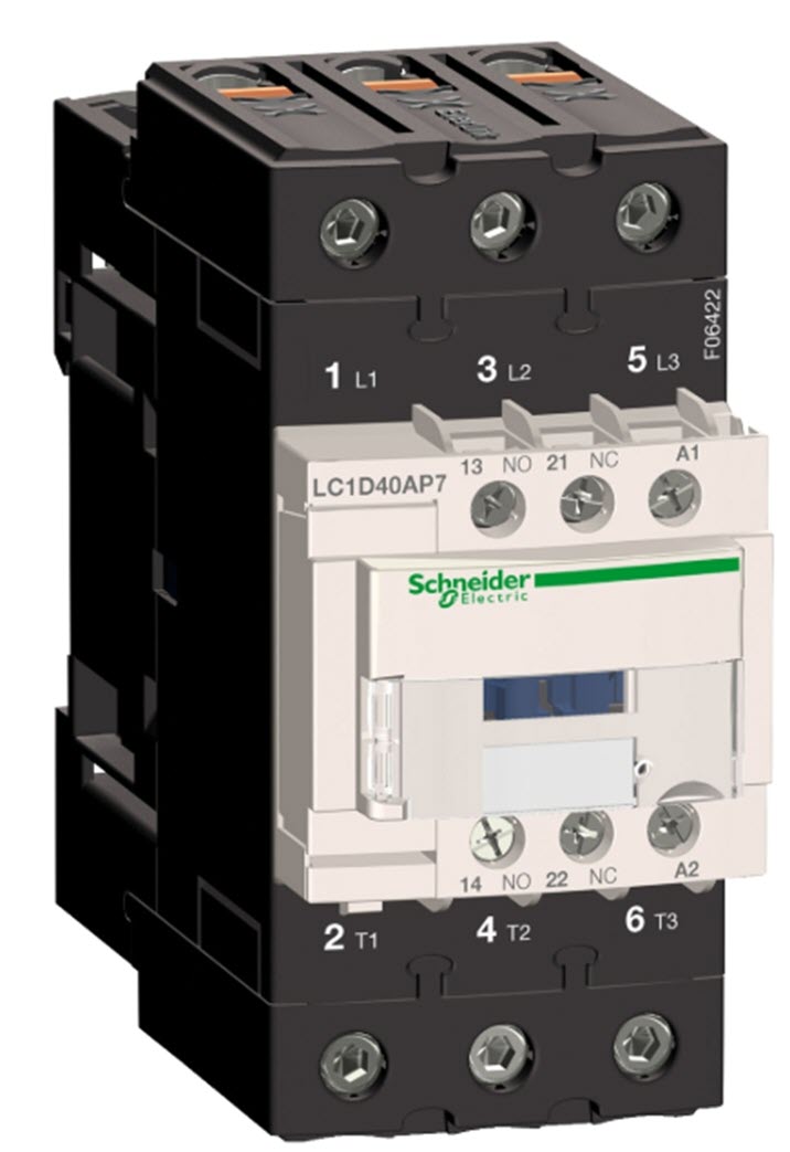 Kontaktor, Schneider/Telemec. LC1D40P7, 230V, 40A/18.5kW