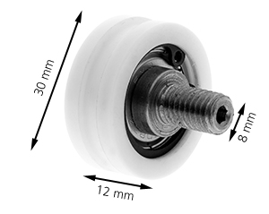 Rulle, Liftcomp, Sematic, 30mm, centrisk