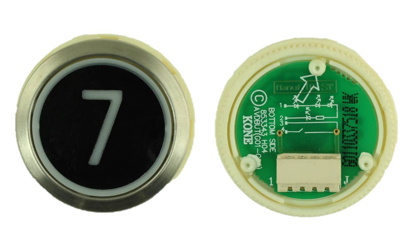 Tryckknapp, KONE KDS50, symbol ''7''
