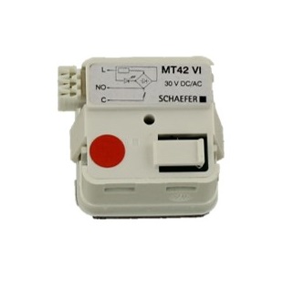 Knapp, Schaefer MT42 VI, röd LED, utan tryckbricka