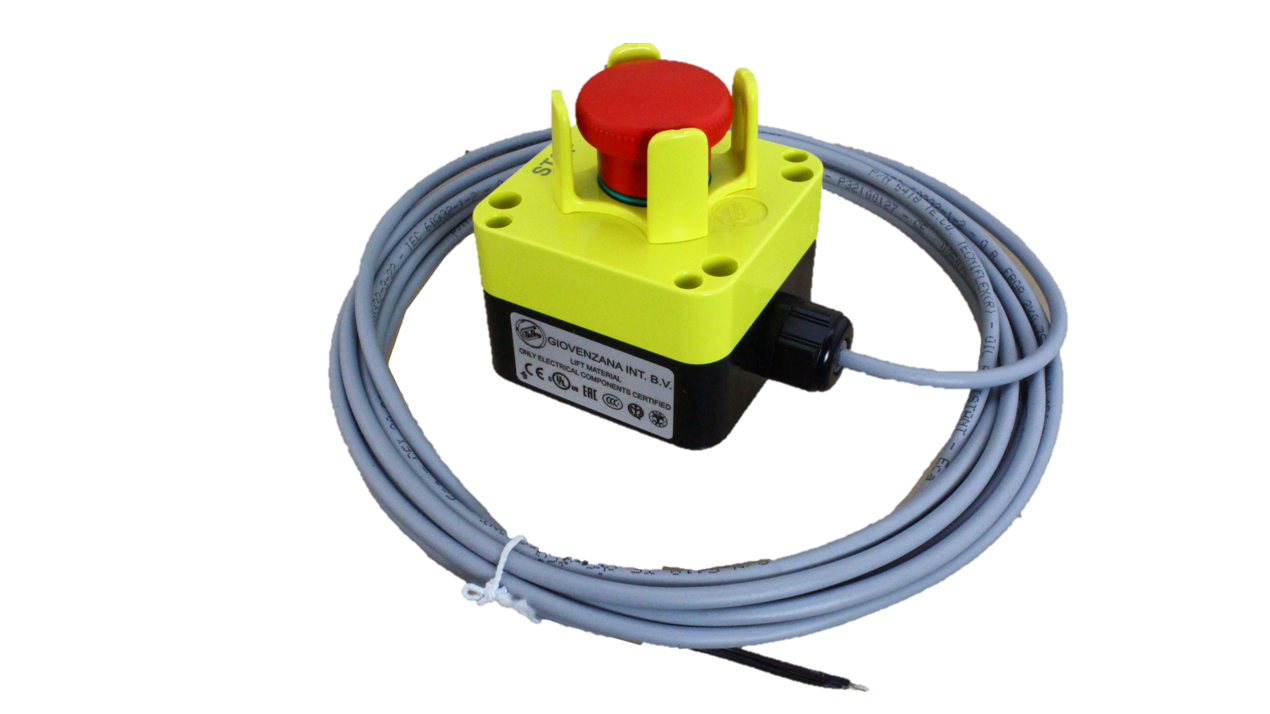 Stoppknapp, 1NC, 5m kabel, Halogenfri