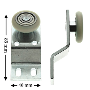 Door support, Roller, Schindler QKS8, fast panel, 25mm cranked hanger