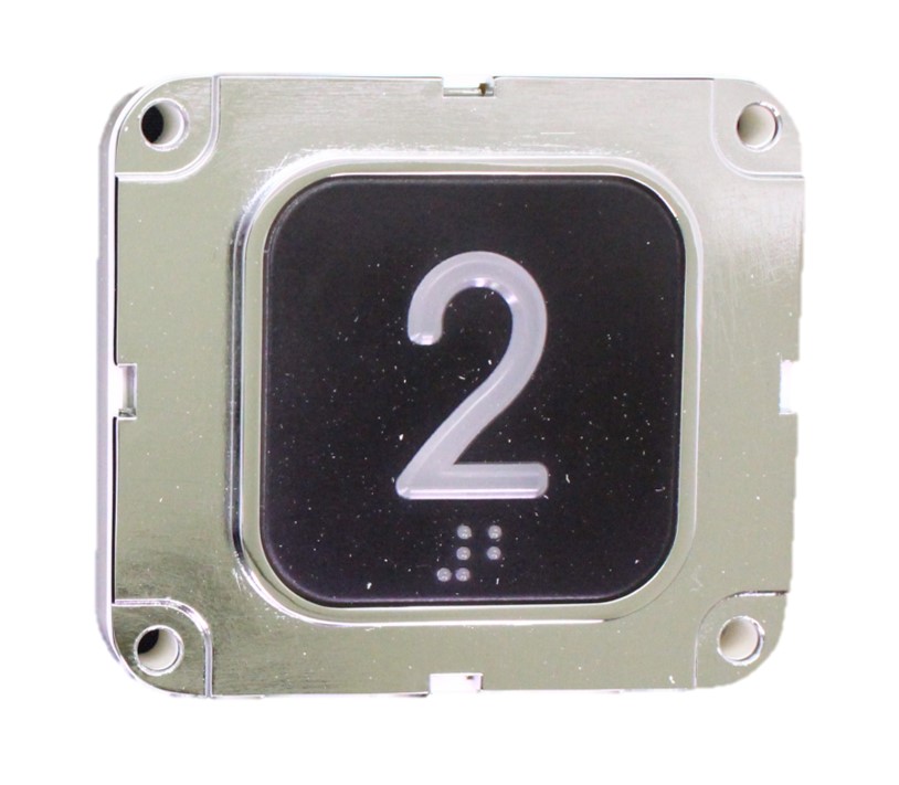 Knapp, Dewhurst US96 Jumbo, vit LED, svart ''2''