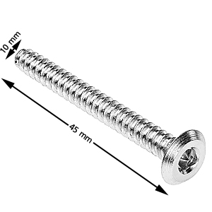 Skruv, Shield, trä, B10, 5x45, blankförzinkad
