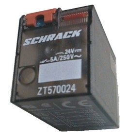Relä, Schrack, 14-pin, 4-vxl, 24VDC