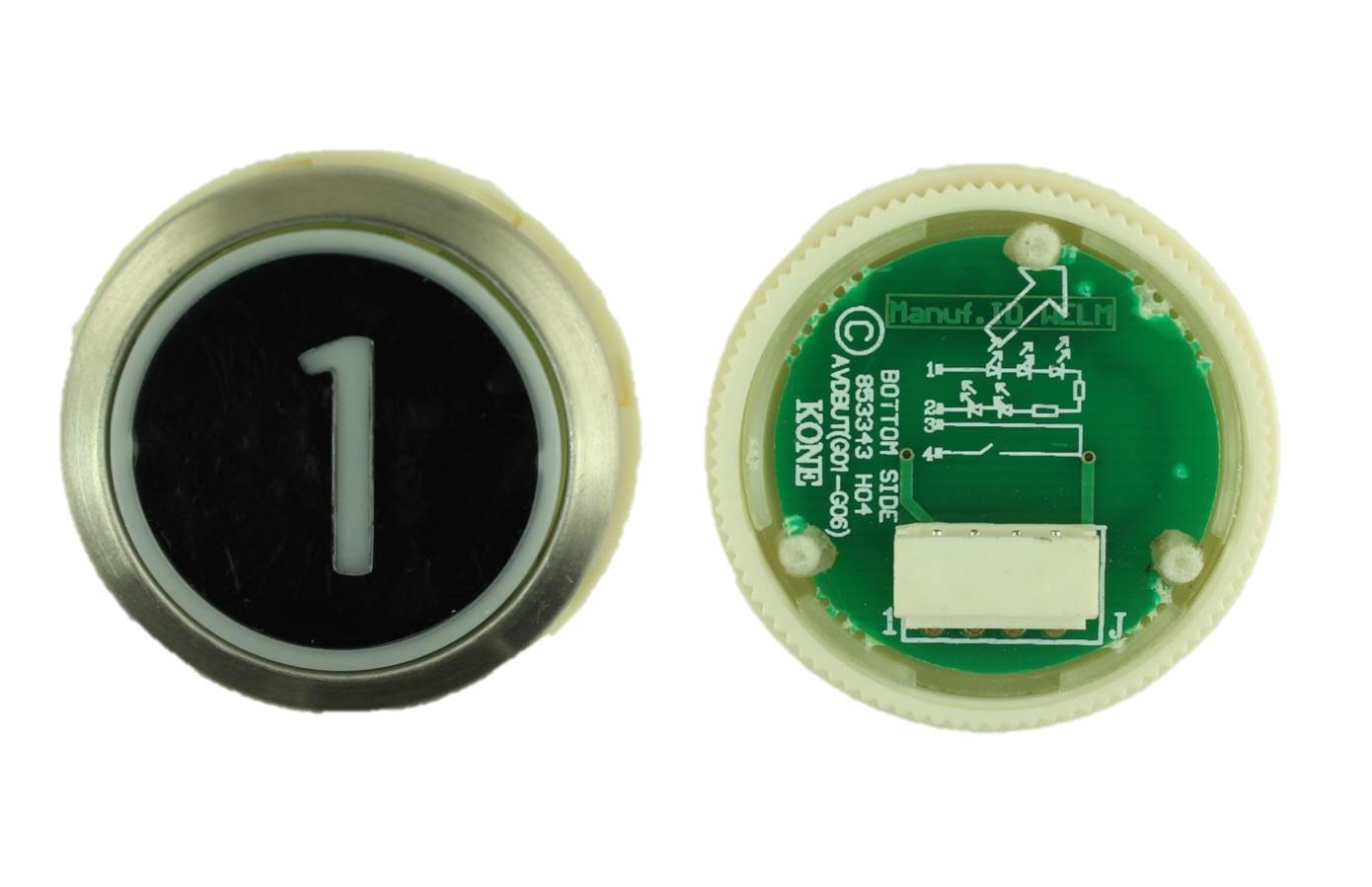 Tryckknapp, KONE KDS50, symbol ''1''