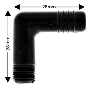 Nippel, i plast, GMV, R1/8, 6.35mm slanganslutning