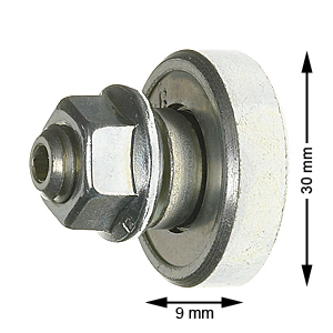 Underrulle, Otis Orly/LM/Europa , ø30/10x4mm, M10, Metallutförande