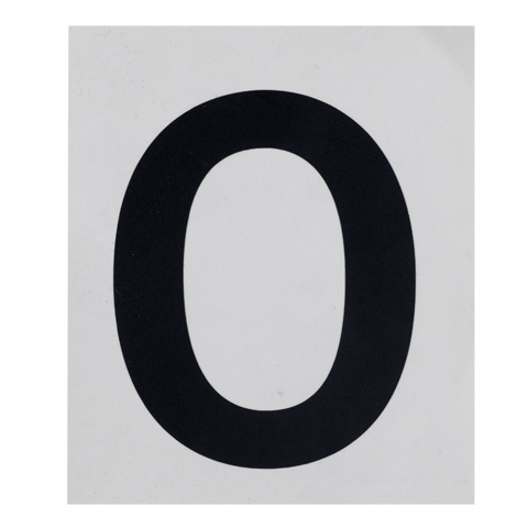 Skylt, H=60mm, planbeteckning ''0''