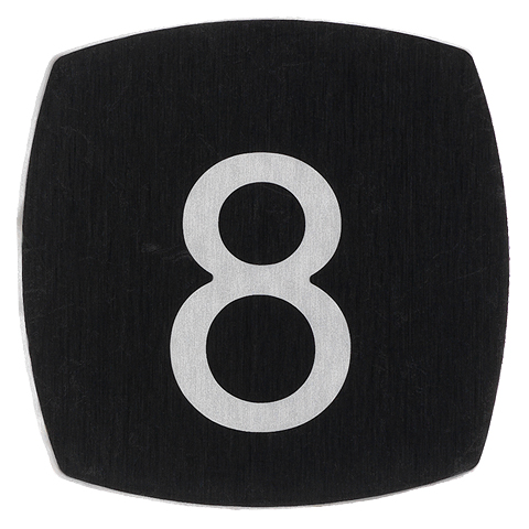 Tryckbricka, KONE-M, slät, ''8''