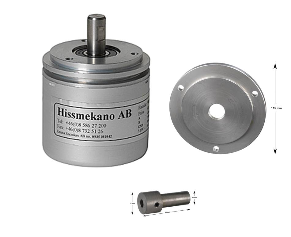 Encoder, 7-35VDC-1024P, inkl 10m kabel, platta o adapteraxel