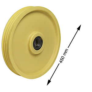 Pulley, plastic, 450-4x11, P17, axis: 50mm