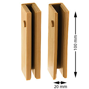 Styrskofoder, tysk std, motvikt, 100x20x30, 5mm