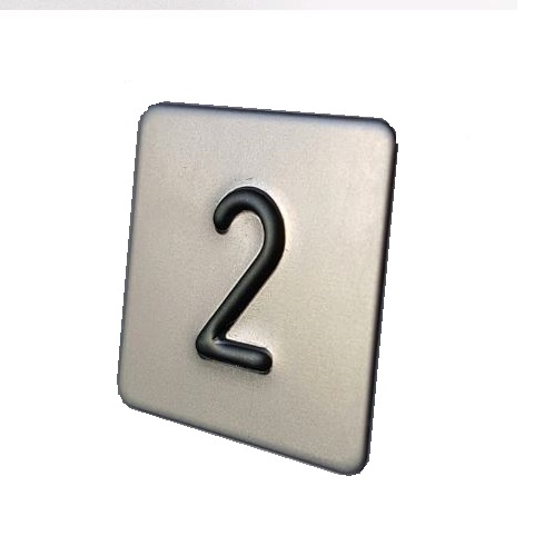 Tryckbricka, Schaefer MT42, rostfri relief, ''5''