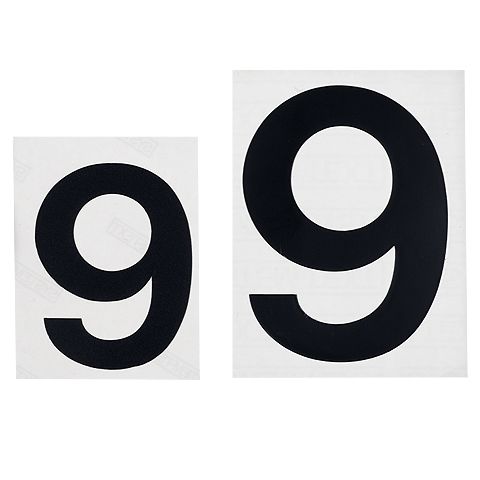 Skylt, H=60mm, planbeteckning ''9''