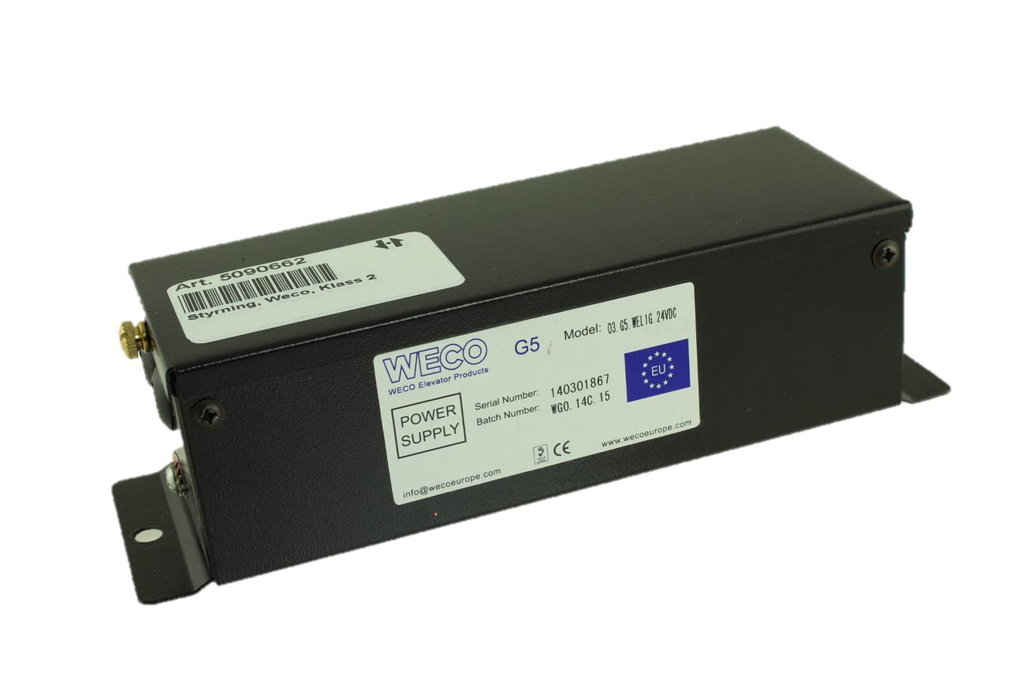 Matning/Kontrollenhet, Weco, för Klass 2  ljusridåer WECO SIL2 Weilig