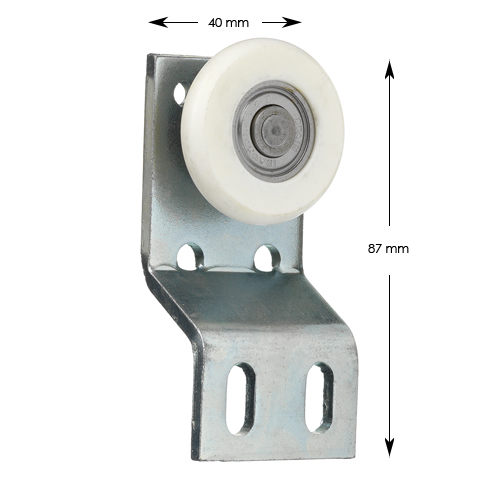 Roller, fits Schindler QKS8, with cranked hanger 25mm, left