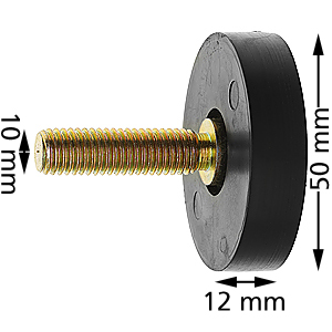Låsrulle, IGV, 50x15mm, Axel M10