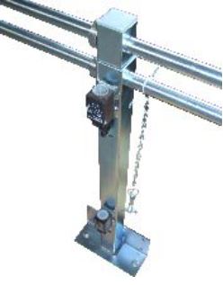 Korgtaksräcke, teleskop, 700/1100mm höjd