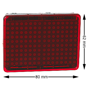 Våningsvisare, FD4, utan plåt, röd lins
