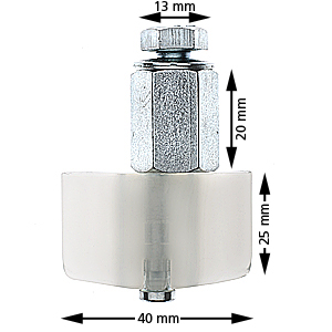 Understyrning, Wittur/Selcom, Spår 12mm, plastdelen