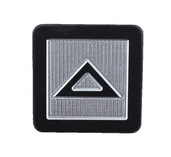 Tryckbricka ELMI, 28x28mm, pil relief, till ELMI 35x35mm knapp