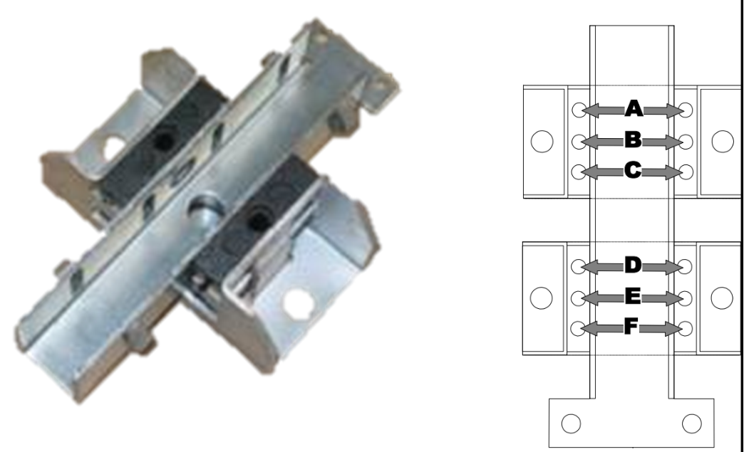 Styrskohus, Otis Gen2, 200mm, med 4 stift, B+E pins