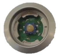 Knappelement, KONE KSS, slav, akustisk, grå/gul