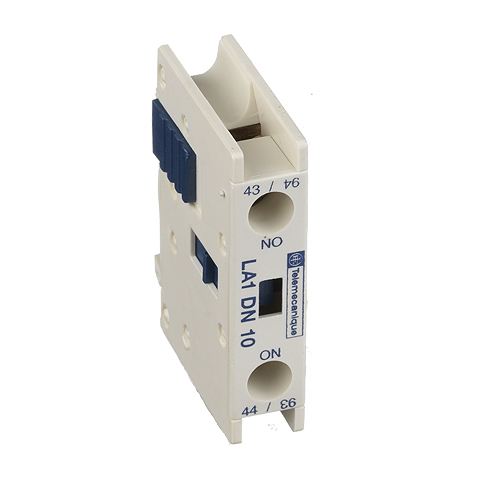 Hjälpkontaktblock, Schneider/Telemec., LADN10, 1NO, TeSys D