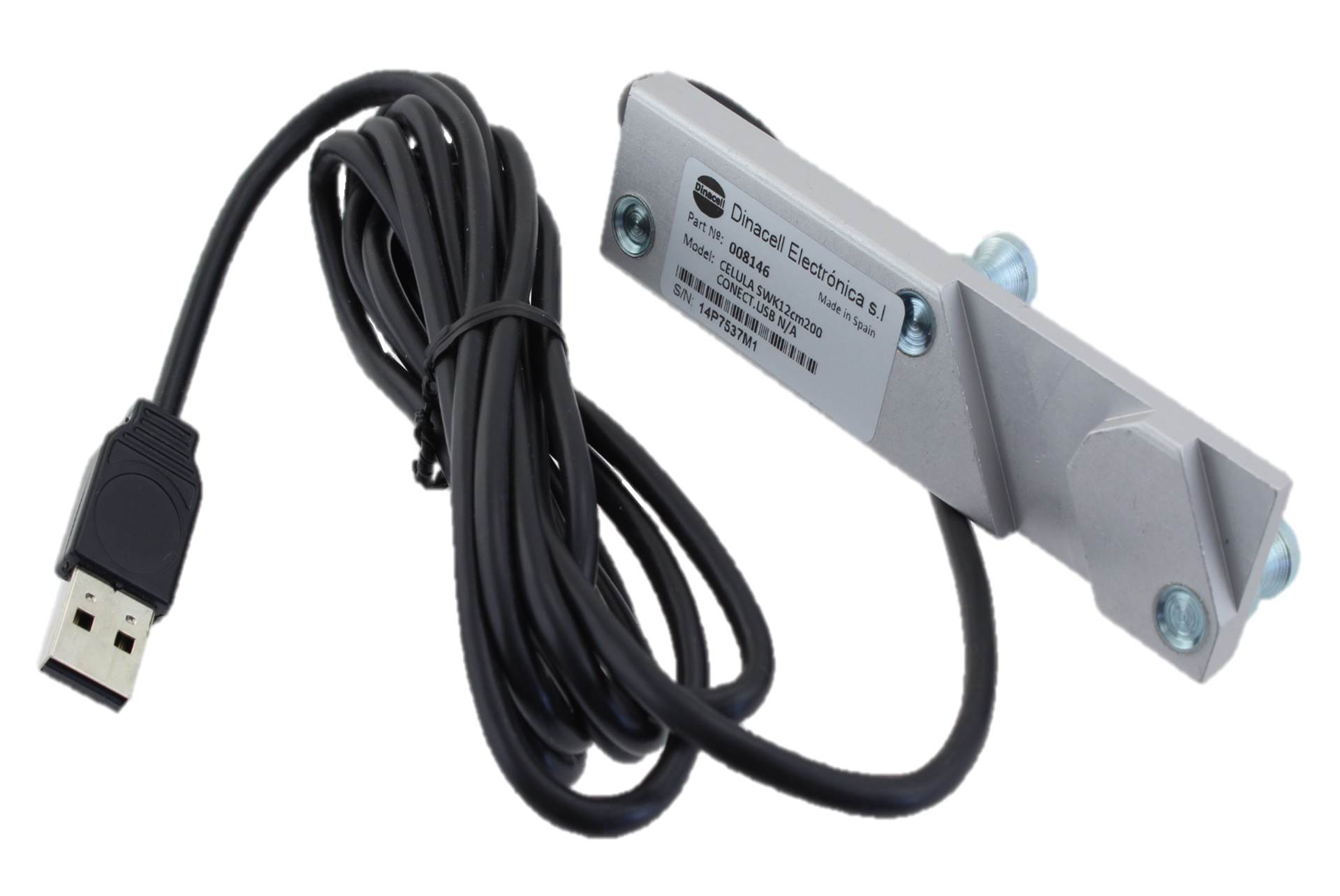 Överlastgivare, Dinacell SWK, 8mm lina, 2m kabel m. USB-anslutning