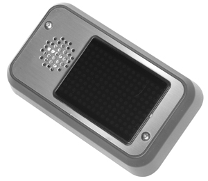 Våningsvisare, FD4, med högtalare, utanpåliggande, röd