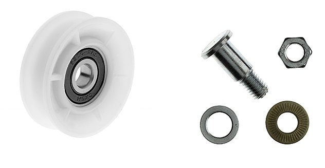 Bärrulle, Schindler Varidor10/QKS11, ø54/48/10x17mm, med axel M8