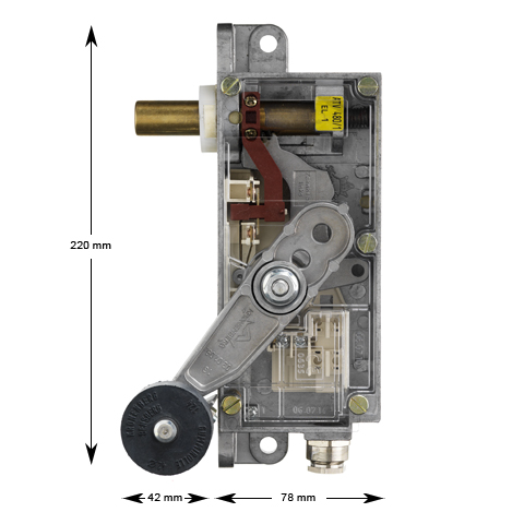 Lås, Kronenberg EL1L X=20(u).20, med NC bakkontakt