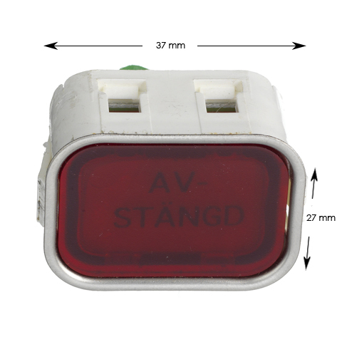 Lins, HM-2535-S, ''AVSTÄNGD'', röd, vertikal