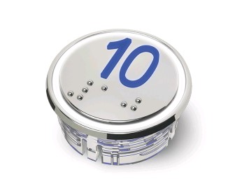 Tryckknapp, Vega, DL, 12/24V, vit/blå LED, NC, ''0''