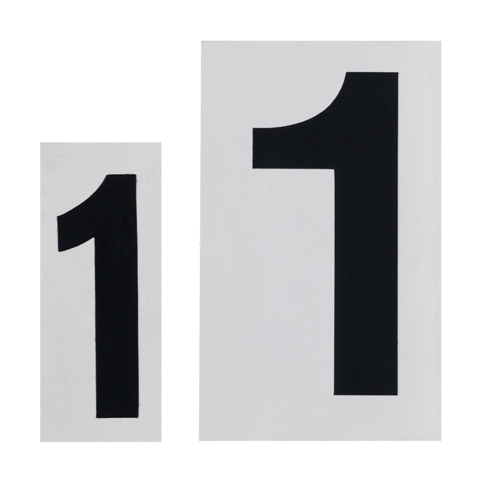 Skylt, H=60mm, planbeteckning ''1''