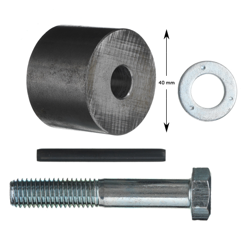 Montagekit: M12-bult, distans + sprint, för trumma