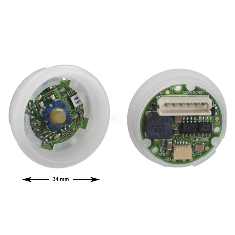 Knappelement, KONE KSS, master, FC, akustisk, vit/gul