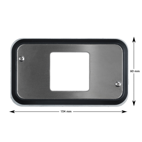 Montageplatta, VV3 rostfri, med ram