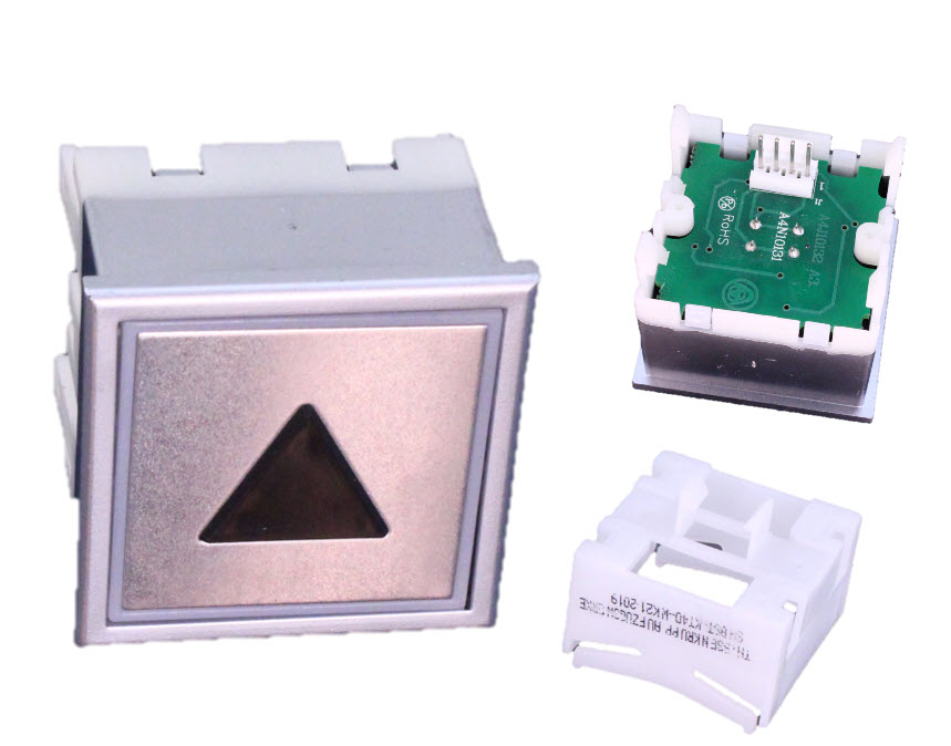 Tryckknapp, Thyssen Step Classic, röd LED, pilsymbol