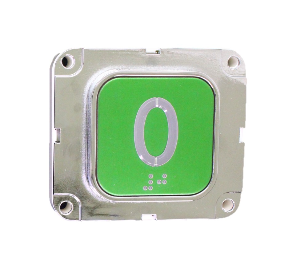 Knapp, Dewhurst US96 Jumbo, vit LED, grön ''0''