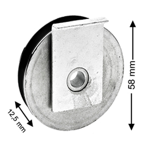 Hanger roller KONE ADX2, slow panel, ø59,6/58/8,5x13mm