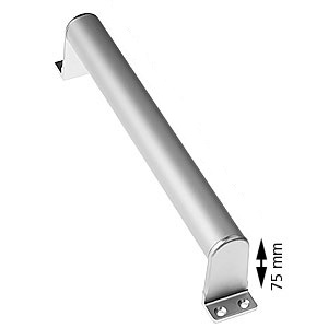 Bygelhandtag, aluminium, kort