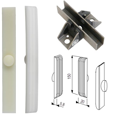 Styrskofoder, Otis, 150x20x6mm