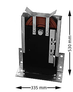 OSG-Tension weight, ø200mm pulley, for wall/floor mounting
