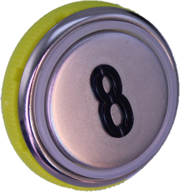 Knapptrycke BF/BL, DMG, rostfri, ''8''